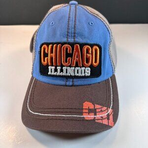 MEN'S CAP WITH "CHICAGO ILLINOIS" EMBRIDERED LOGO,.ONE SIZE, ADJUSTABLE